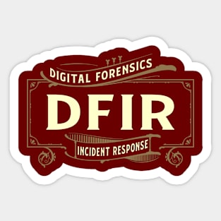 DFIR - Red Background Sticker